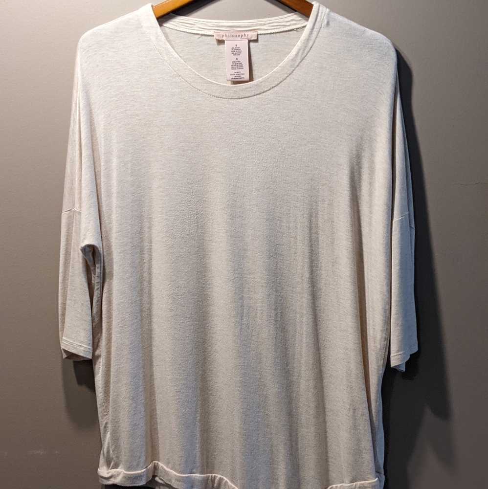 Cream top with 3/4 sleeve